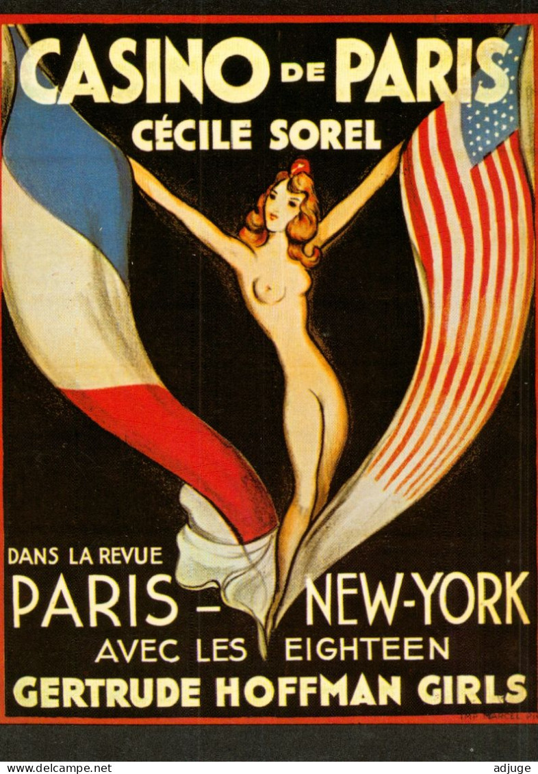 CPM-Affiche Cécile SOREL Au "CASINO DE PARIS" Spectacle Cabaret  Erotisme Belle-Époque* TBE - Cabarets