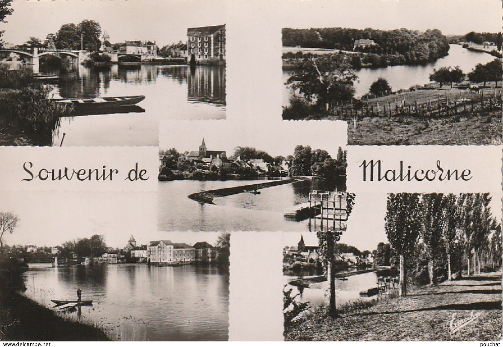IN 14 -(72)  SOUVENIR DE MALICORNE  -   CARTE MULTIVUES  - 2 SCANS - Malicorne Sur Sarthe