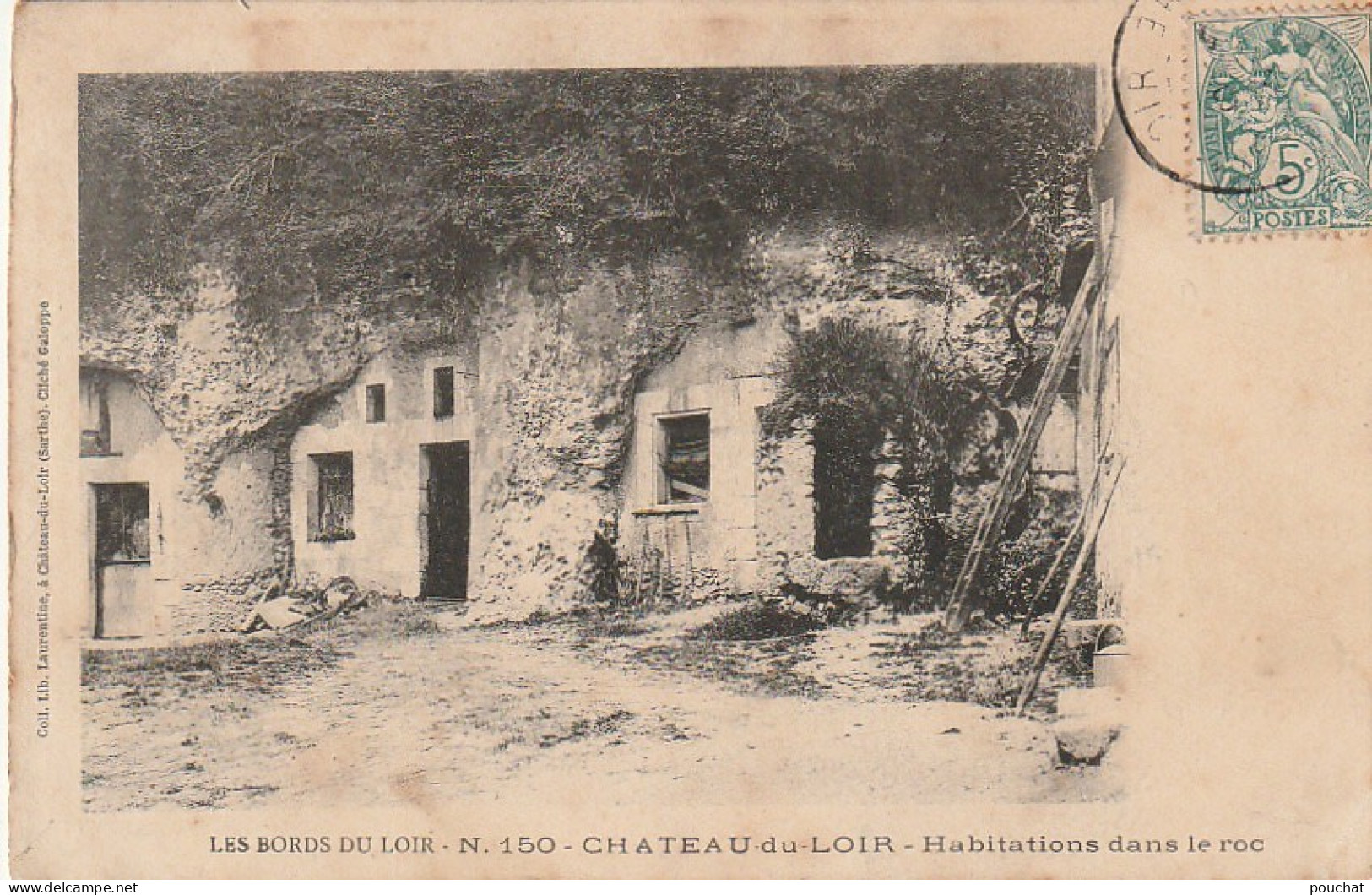 IN 15 - (72) LES BORDS DU LOIR -  CHATEAU DU LOIR - HABITATIONS DANS LE ROC - 2 SCANS  - Chateau Du Loir