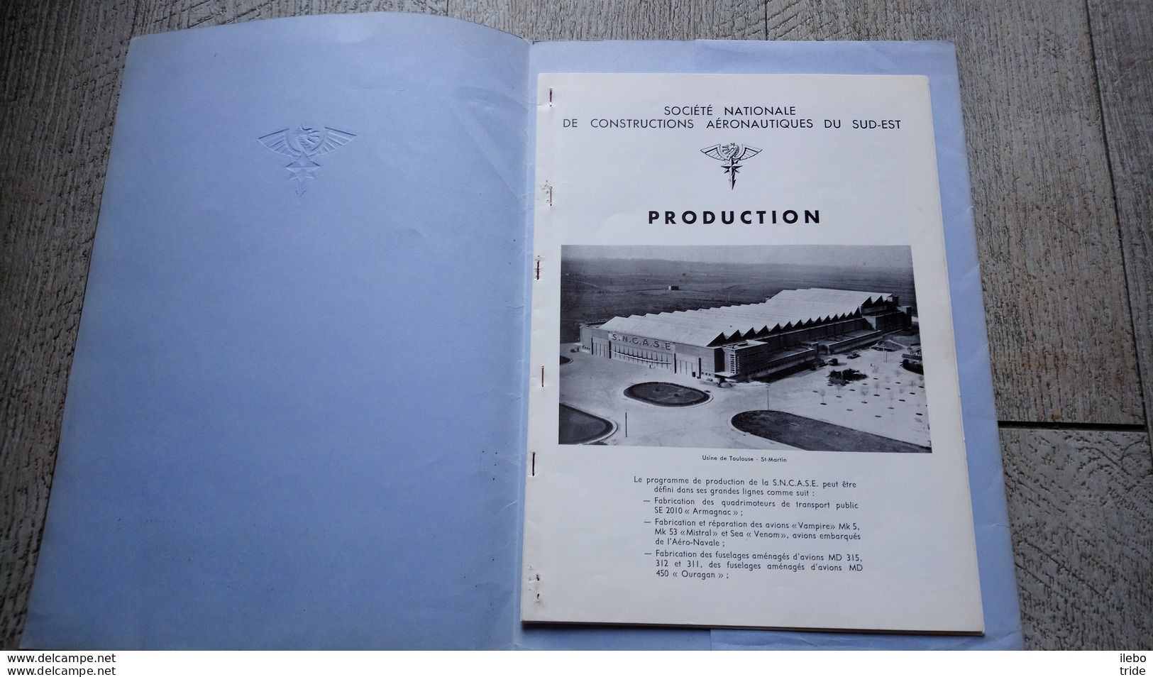 Brochure Société Nationale De Constructions Aéronautiques Du Sud Est Production Aviation Toulouse - Aviation