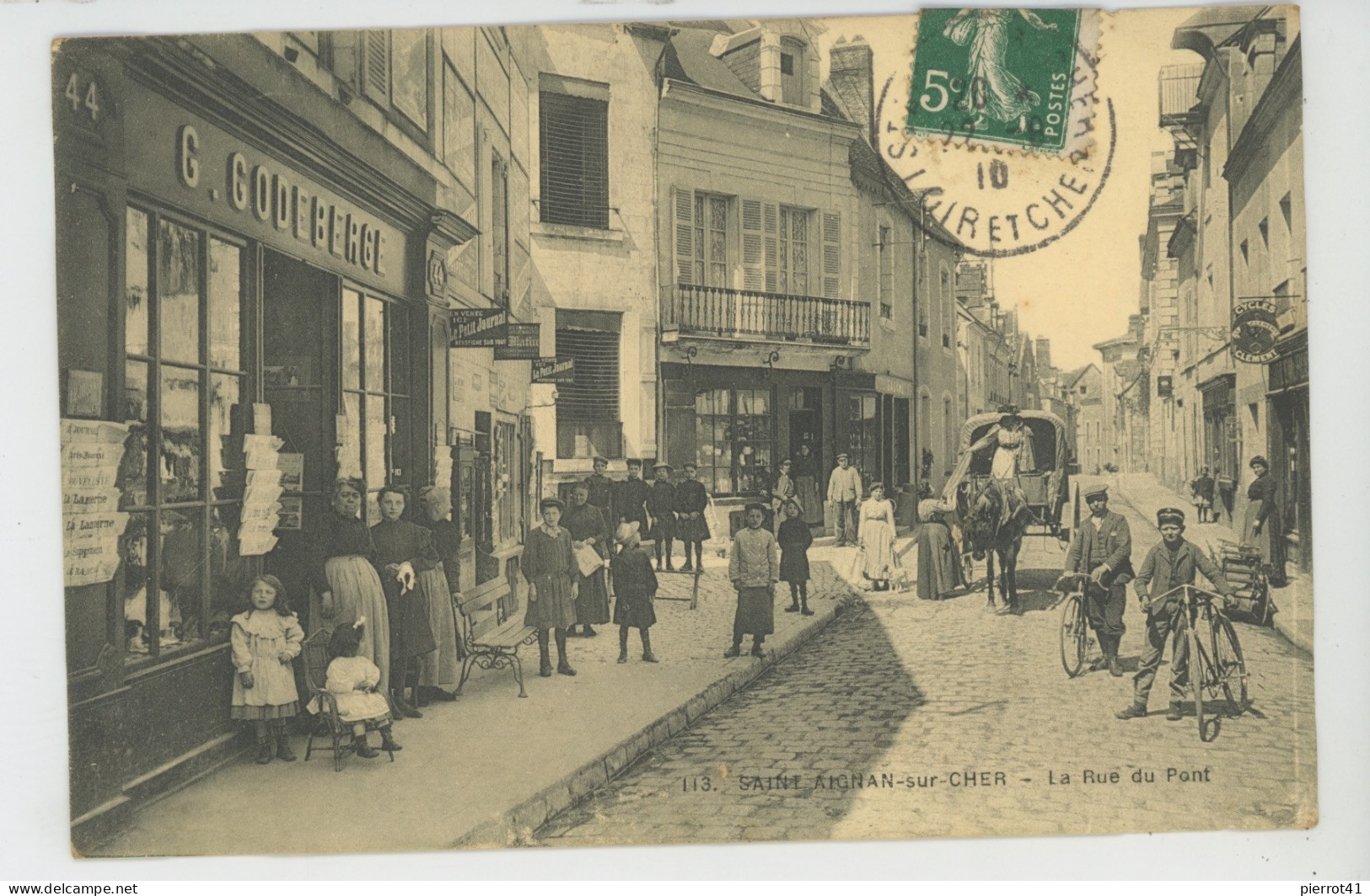 SAINT AIGNAN SUR CHER - La Rue Du Pont - Saint Aignan