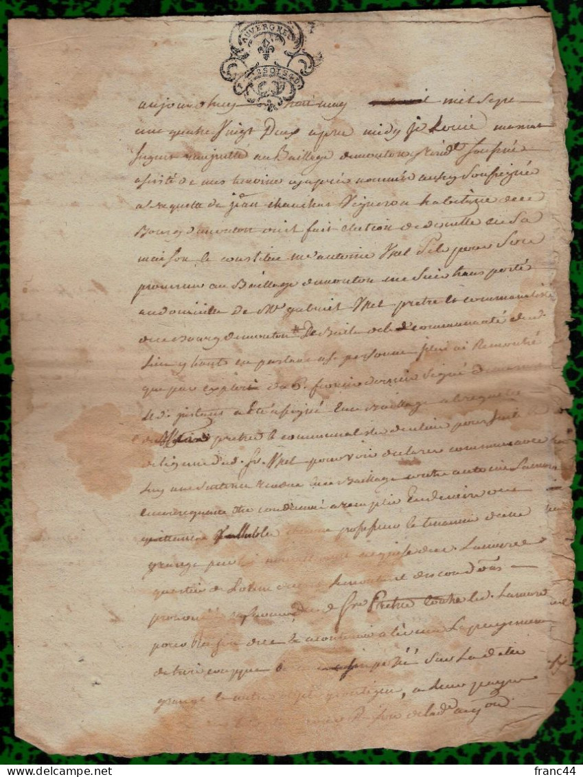 1780-1782 - Généralité D'Auvergne - Baronnie De Monton : Lot De 11 Documents - Documentos Históricos