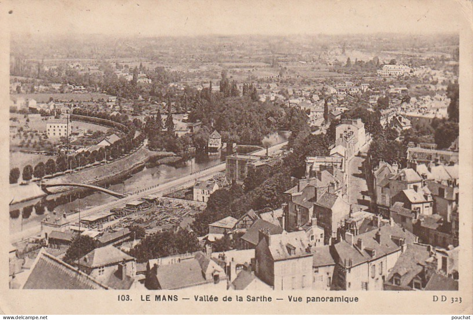 IN 15 - (72) LE MANS -  VALLEE DE LA SARTHE - VUE PANORAMIQUE  - 2 SCANS  - Le Mans