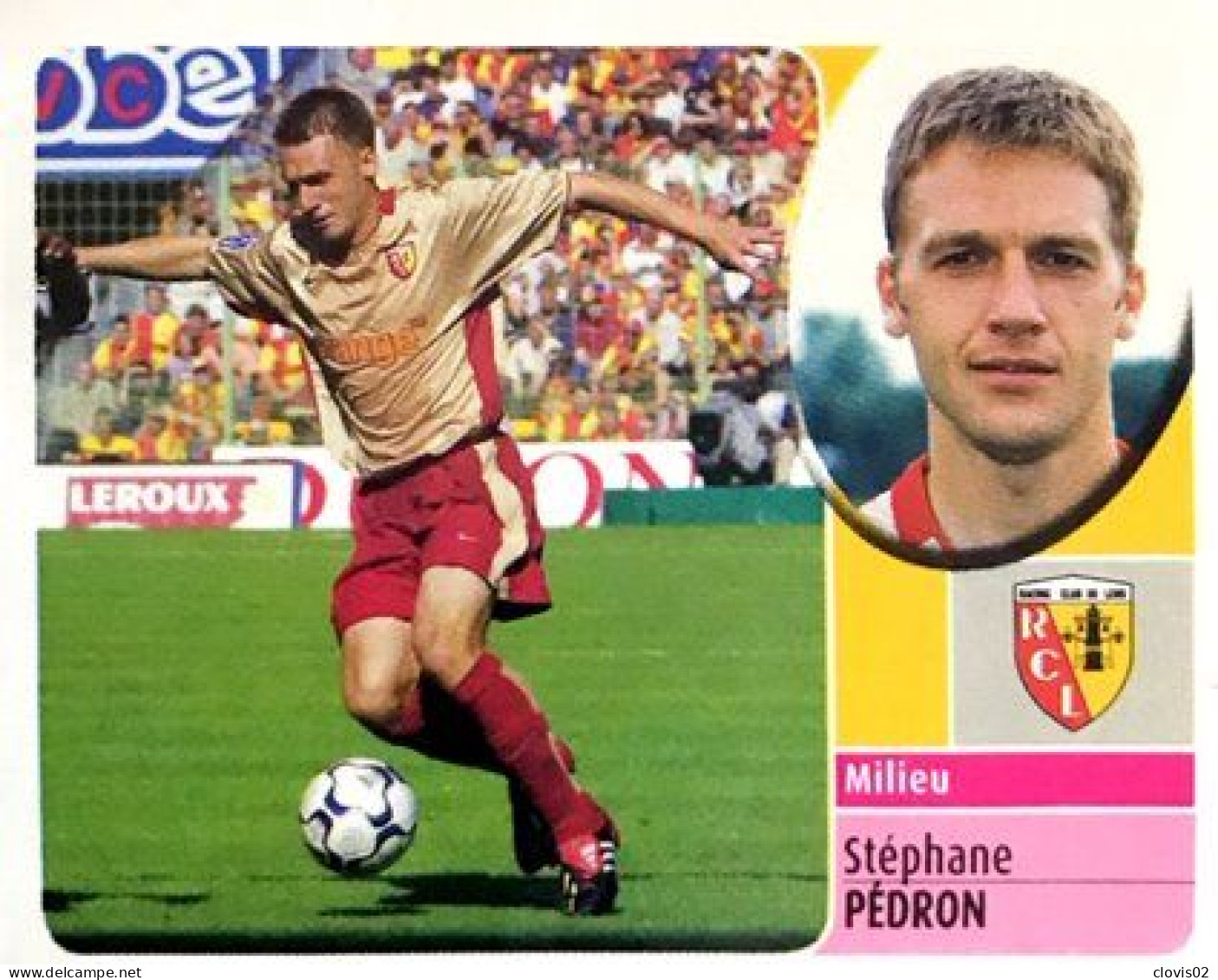 94 Stéphane Pédron - RC Lens - Panini France Foot 2003 Sticker Vignette - Französische Ausgabe