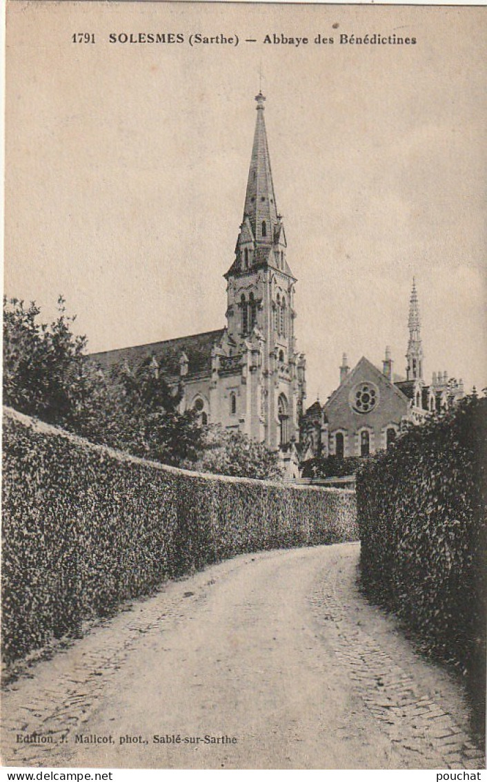 IN 16 - (72) SOLESMES  -  ABBAYE DES BENEDICTINES  - 2 SCANS - Solesmes