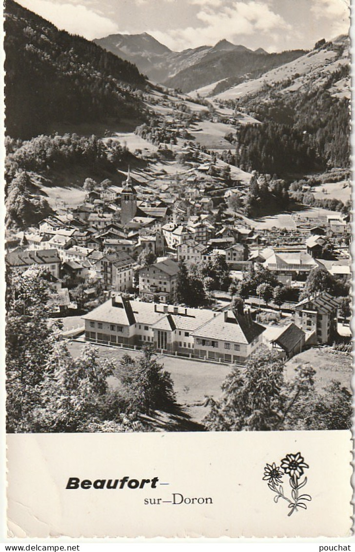 IN 17 - (73)  BEAUFORT SUR DORON -  VUE GENERALE , LA MONTEE VERS ARECHES , LE GRAND MONT - 2 SCANS - Beaufort