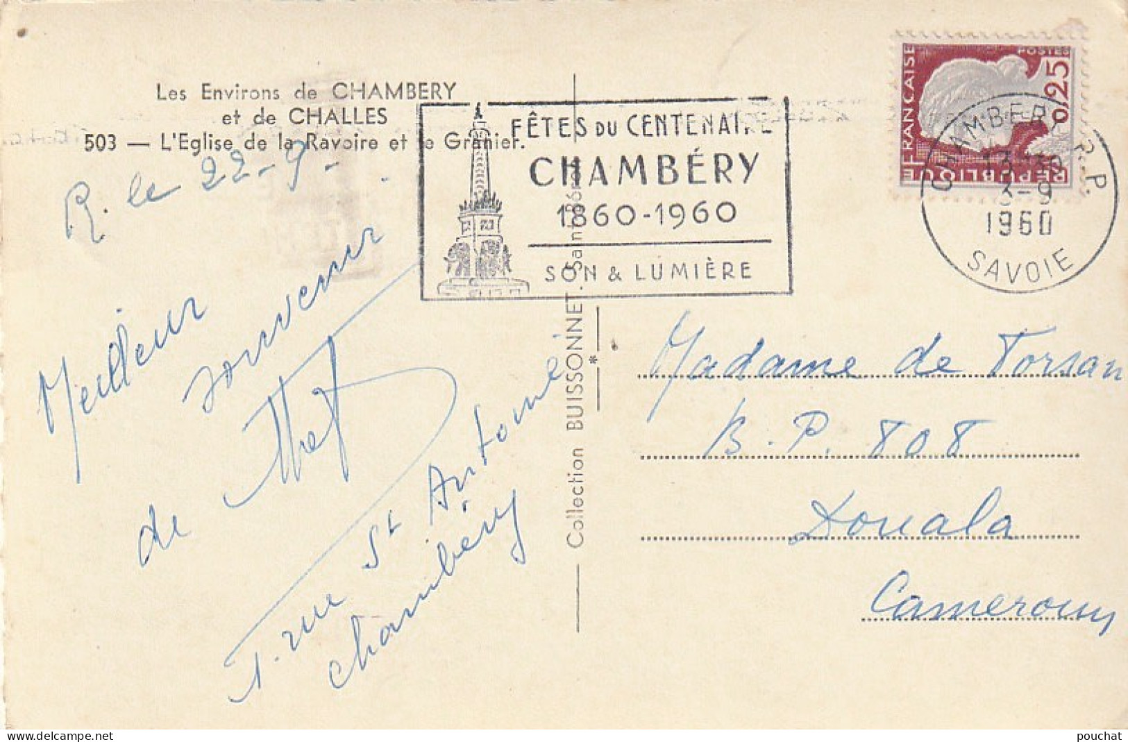 IN 17 -(73) ENVIRONS DE CHAMBERY ET DE CHALLES - L'EGLISE DE LA RAVOIRE  ET LE GRANIER - CARTE COULEURS - 2 SCANS - Autres & Non Classés