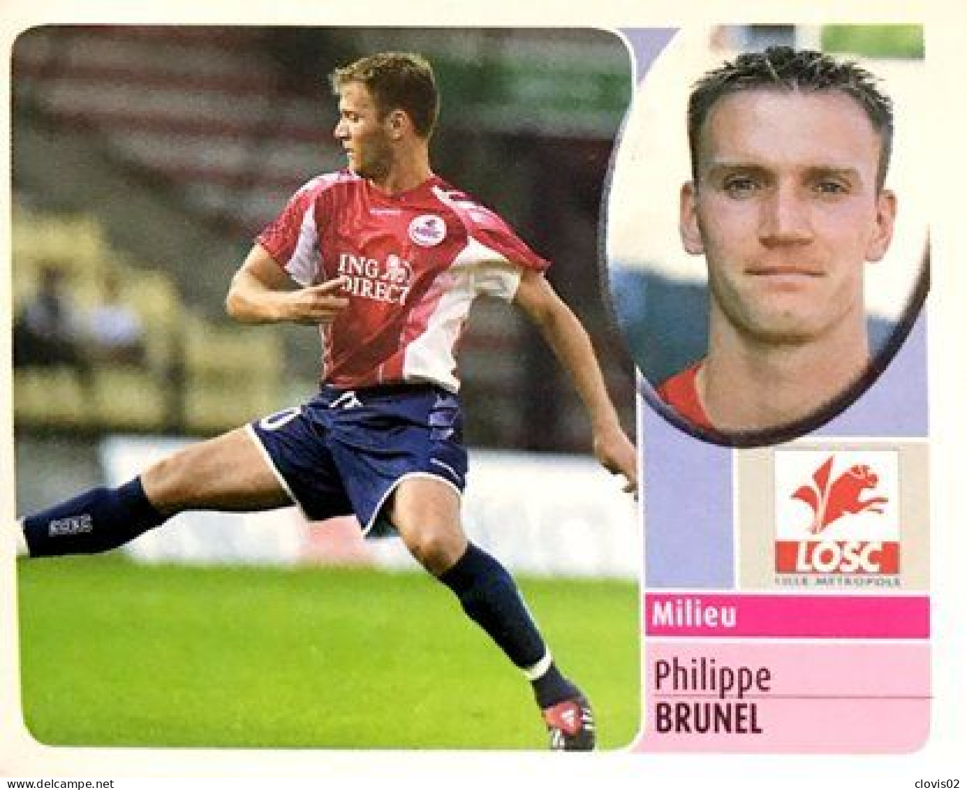 106 Philippe Brunel - LOSC Lille - Panini France Foot 2003 Sticker Vignette - Franse Uitgave