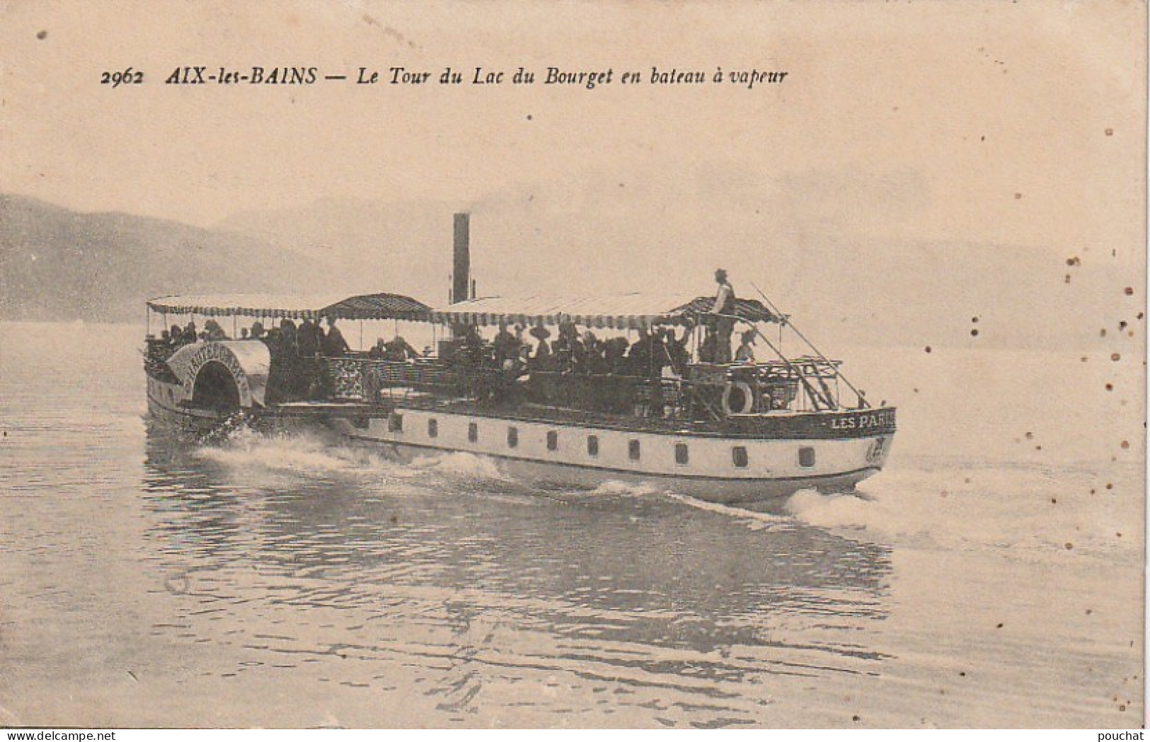 IN 18  - (73)  AIX LES BAINS - LA TOUR DU LAC DU BOURGET ET BATEAU A VAPEUR -  2 SCANS  - Aix Les Bains