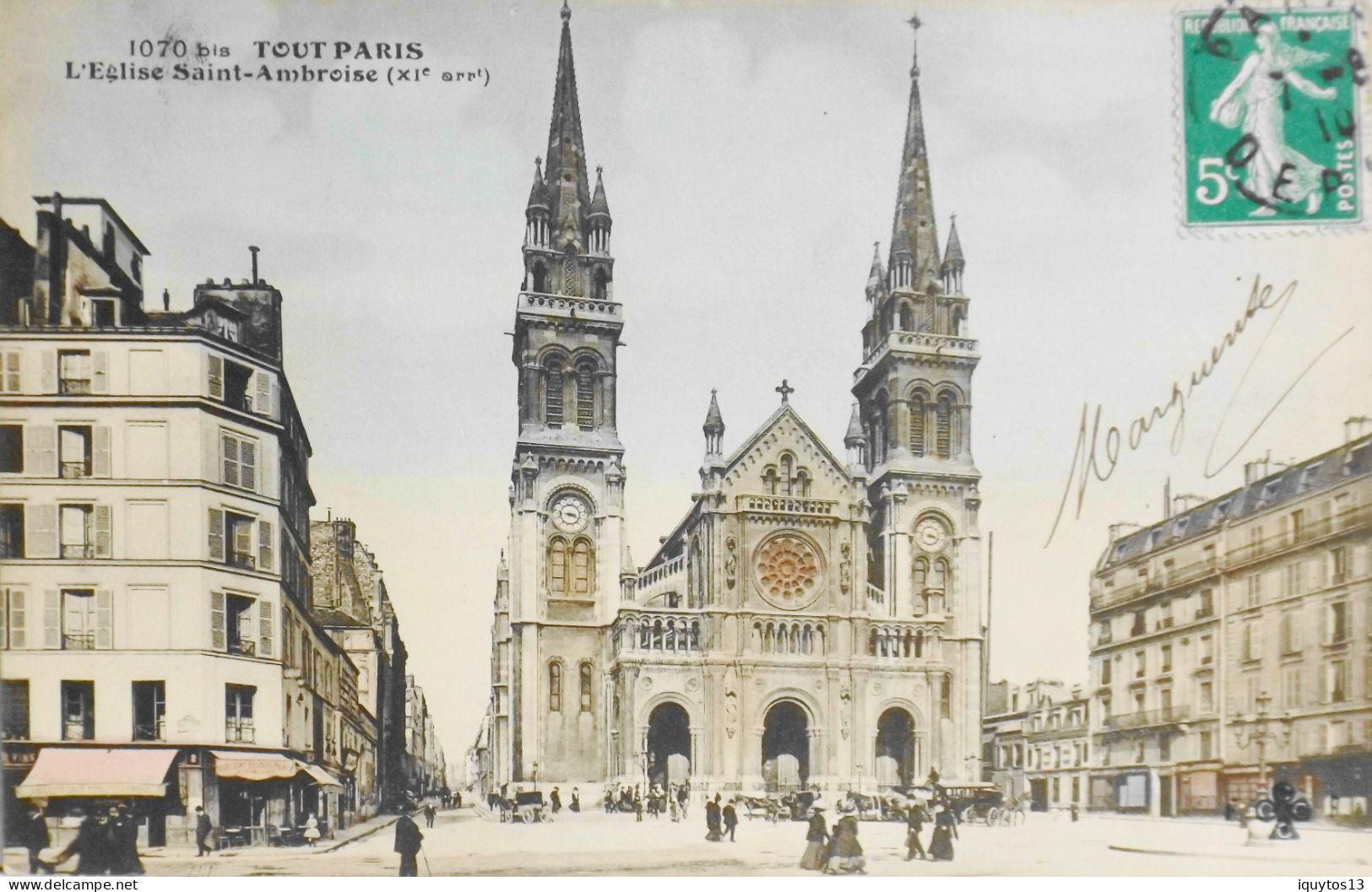 CPA. [75] > TOUT PARIS > N° 1070 Bis - (pas Vue) - Eglise St-Ambroise - (XIe Arrt.) - 1910 - Coll. F. Fleury - TBE - District 11