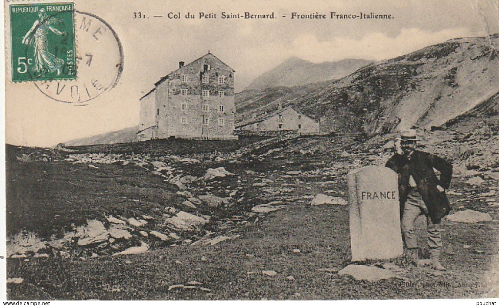 IN 18  -(73) COL DU PETIT SAINT BERNARD -  FRONTIERE FRANCO ITALIENNE -  2 SCANS  - Altri & Non Classificati