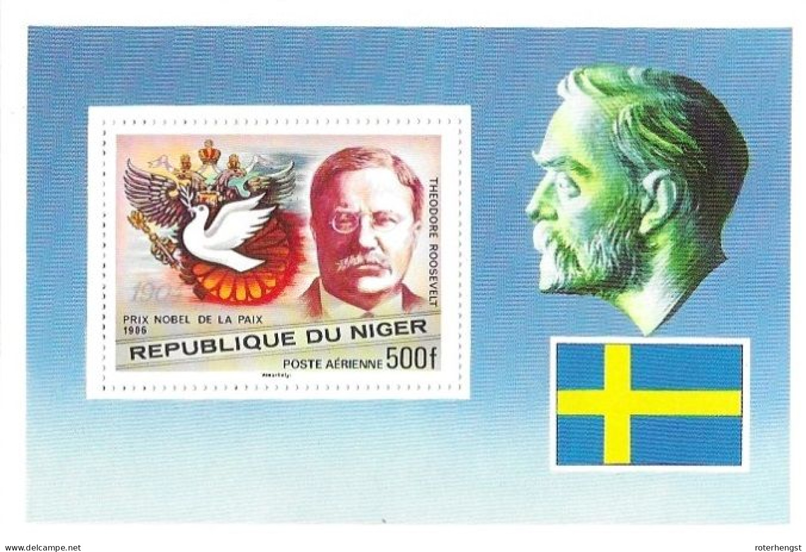 Niger Mnh** 1977 Nobel Roosevelt Sheet - Niger (1960-...)