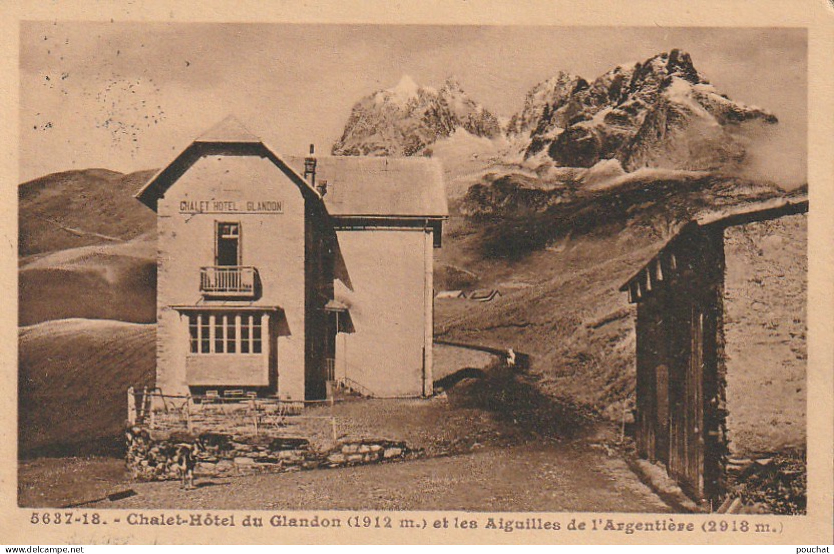 IN 19 - (73)  CHALET HOTEL DU GLANDON  ET LES AIGUILLES DE L'ARGENTIERE  - 2 SCANS  - Autres & Non Classés