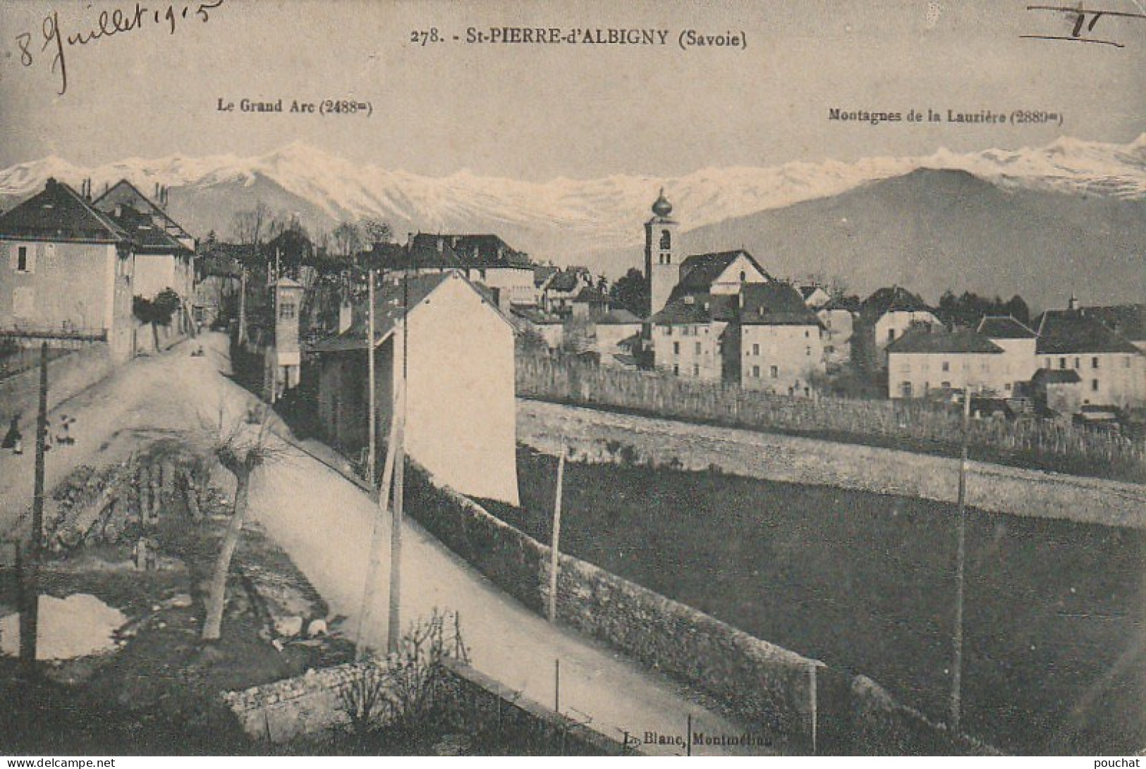 IN 19 -(73) SAINT PIERRE D'ALBIGNY - PARTIE DU VILLAGE - VUE SUR LE GRAND ARC ET LES MONTAGNES DE LA LAUZIERE  - 2 SCANS - Saint Pierre D'Albigny