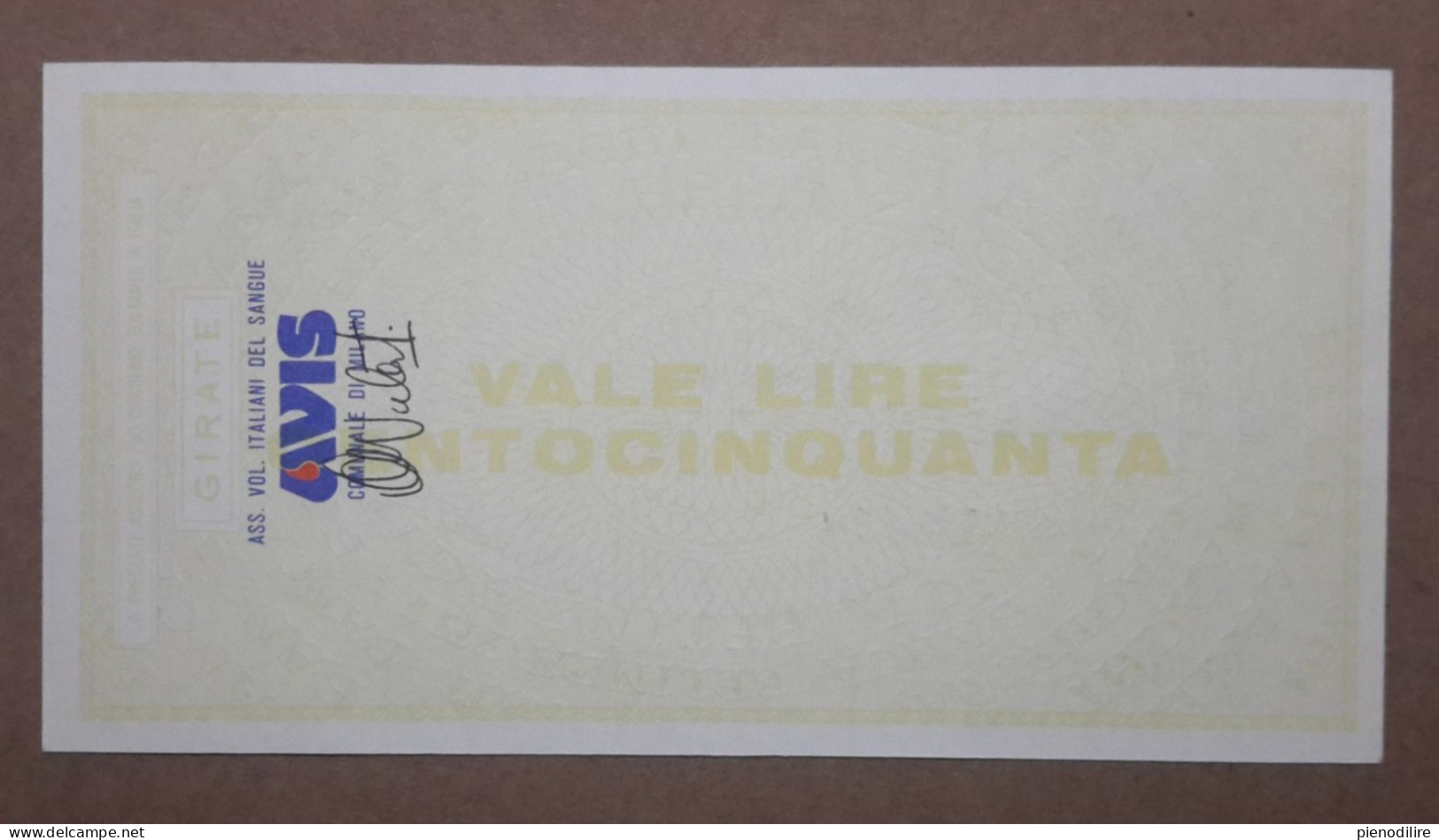 BANCA BELINZAGHI, 150 LIRE 30.06.1977 A.V.I.S. MILANO (A1.92) - [10] Checks And Mini-checks
