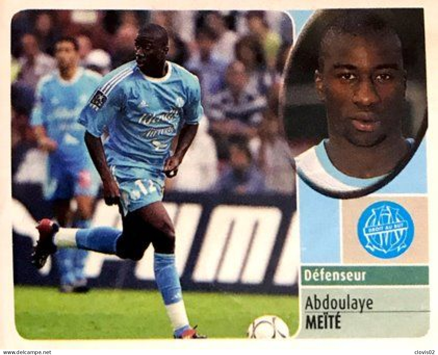 131 Abdoulaye Meïté - Olympique De Marseille - Panini France Foot 2003 Sticker Vignette - Edition Française