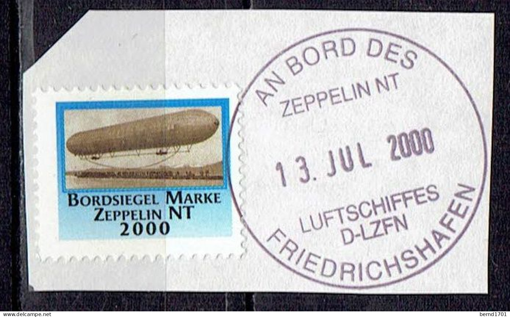 Germany - Bordsiegel Marke Zeppelin ZT 2000 (J1320) - Zeppeline