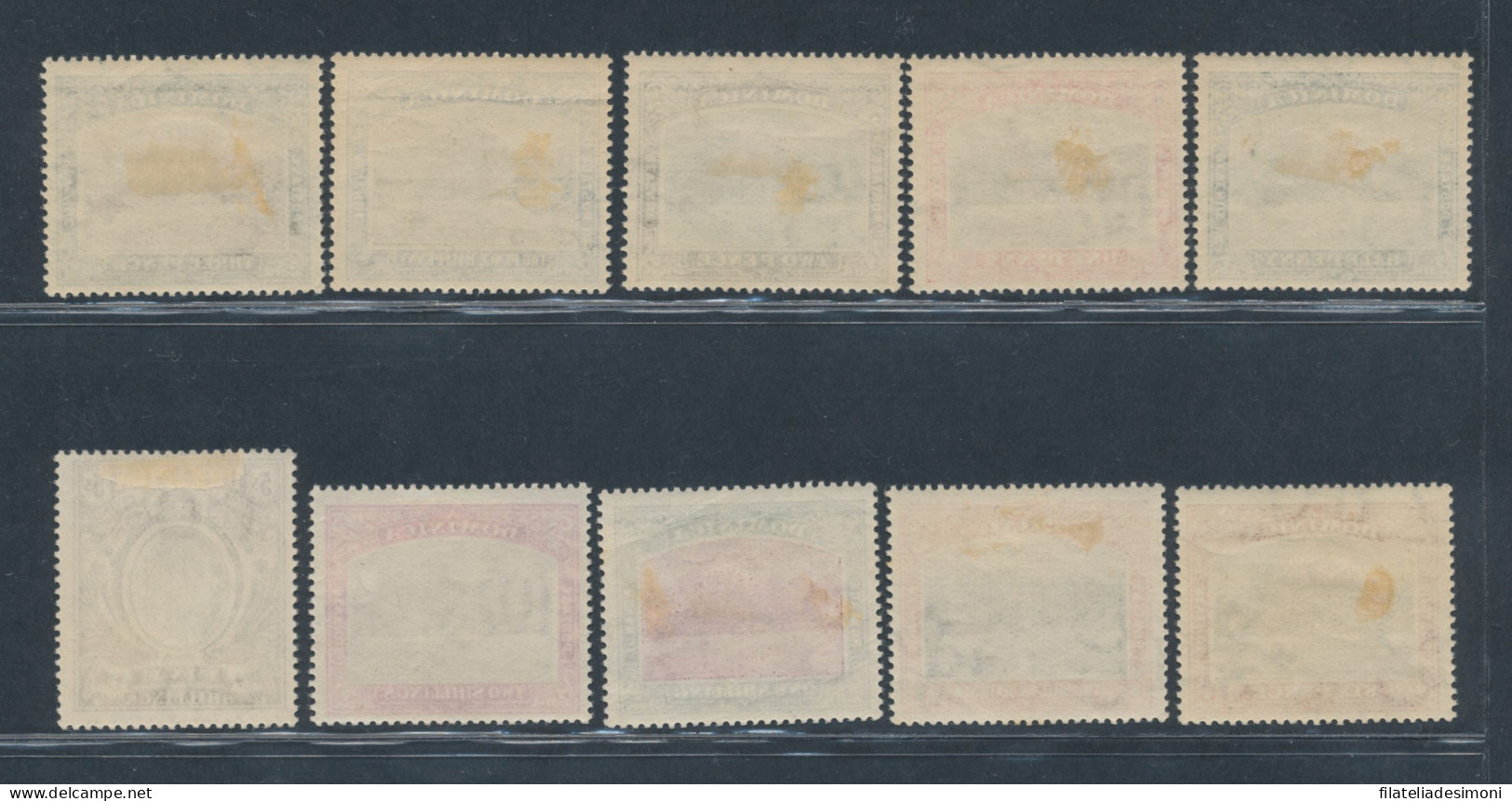 1903-07 Dominica, Stanley Gibbons N. 27/36, Serie Di 10 Valori, MH* - Other & Unclassified