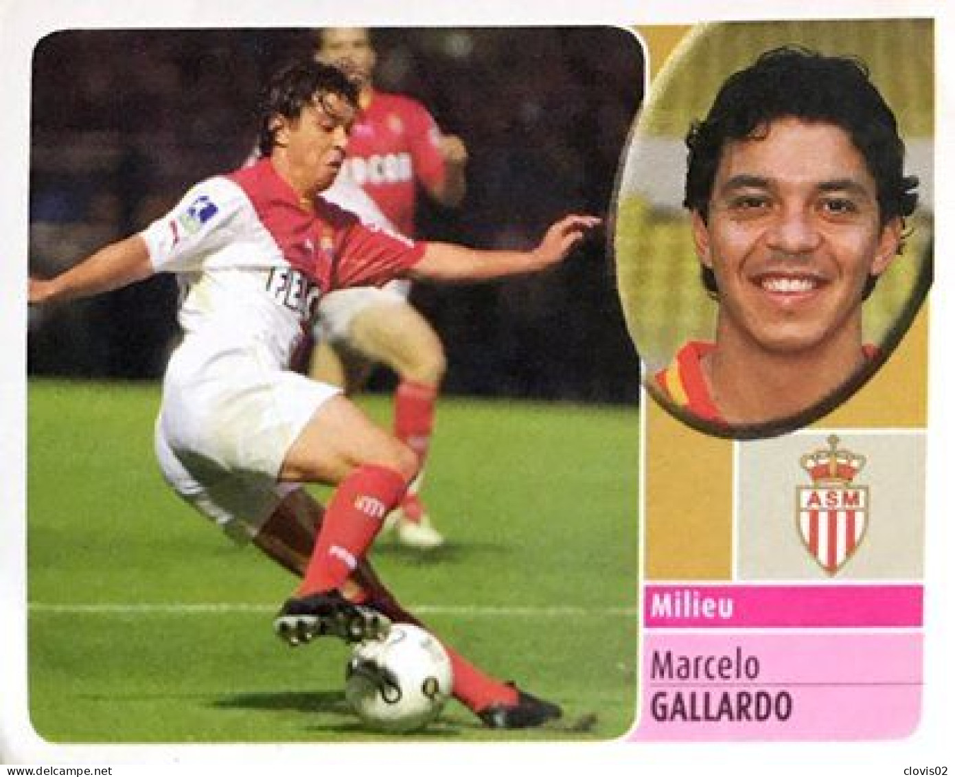 148 Marcelo Gallardo - AS Monaco - Panini France Foot 2003 Sticker Vignette - Französische Ausgabe