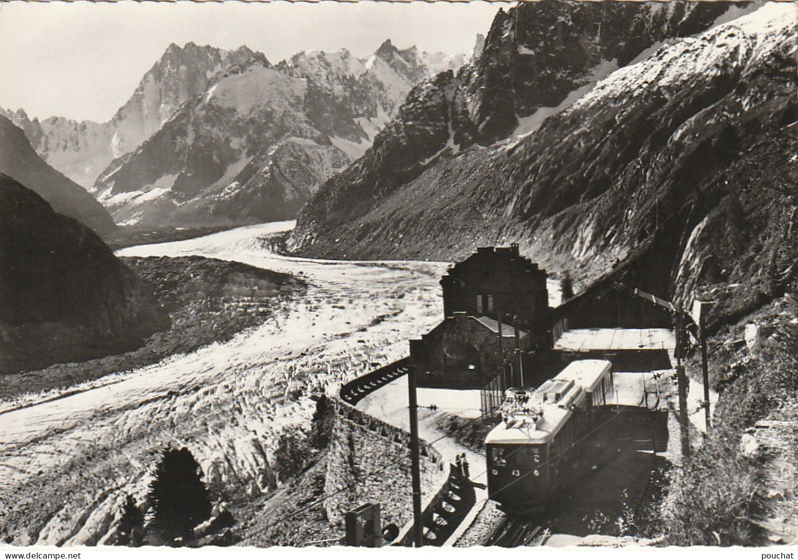 IN 20 - (74) CHAMONIX MONT BLANC -  GARE DU MONTENVERS ET MER DE GLACE - LOCOMOTIVE -  2 SCANS  - Chamonix-Mont-Blanc