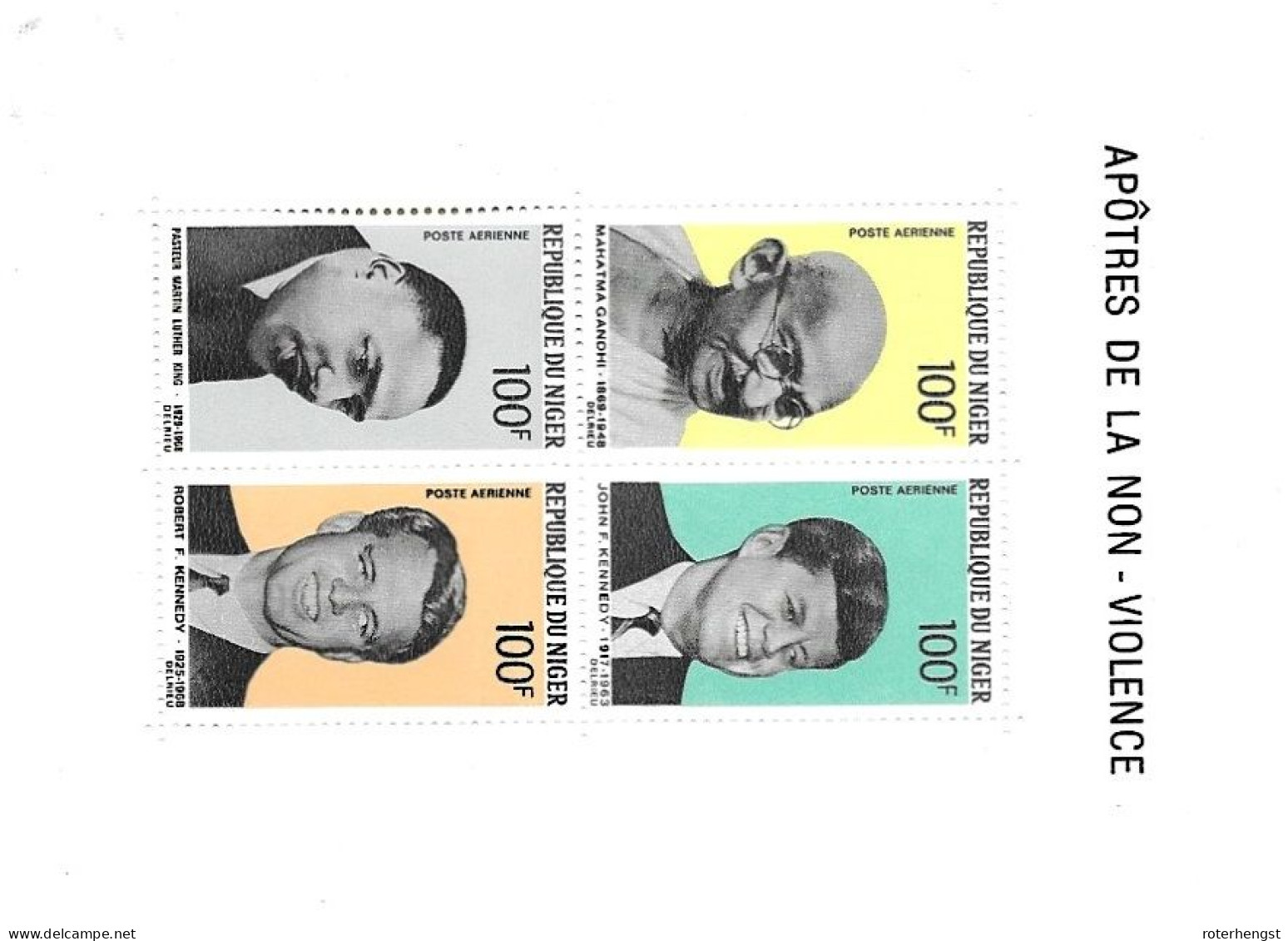 Niger Mnh** 1968 Sheet With Gandhi Kennedy And ML King - Níger (1960-...)