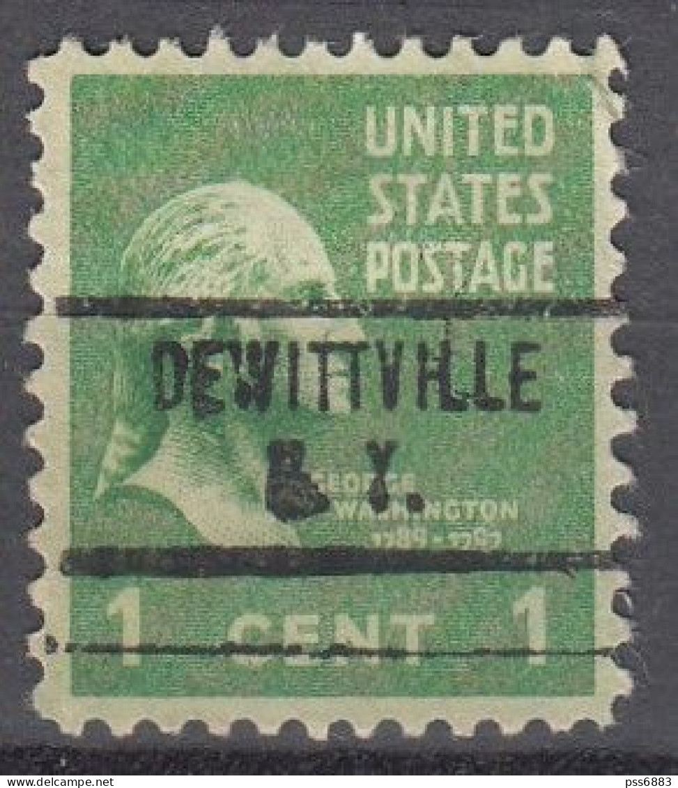 USA LOCAL Precancel/Vorausentwertung/Preo From NEW YORK - Dewittville - Type: 734 - Voorafgestempeld