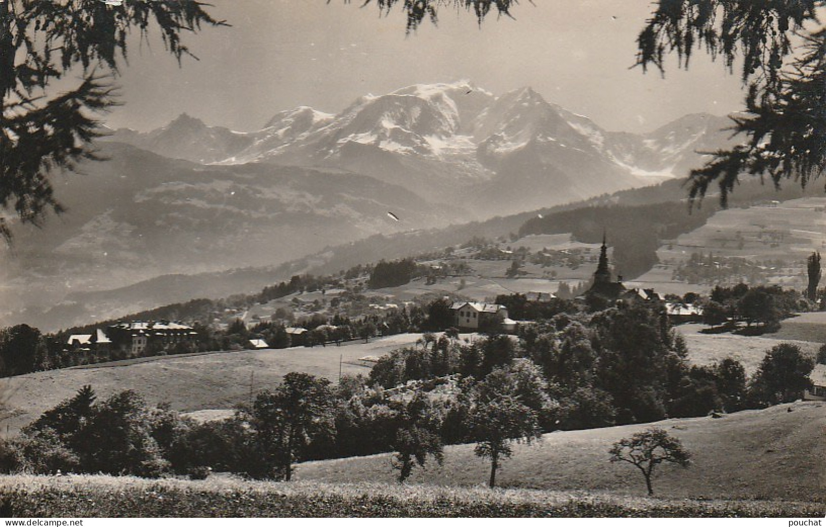 IN 21 - (74) COMBLOUX  - VUE GENERALE ET MASSIF DU MONT BLANC  - 2 SCANS  - Combloux