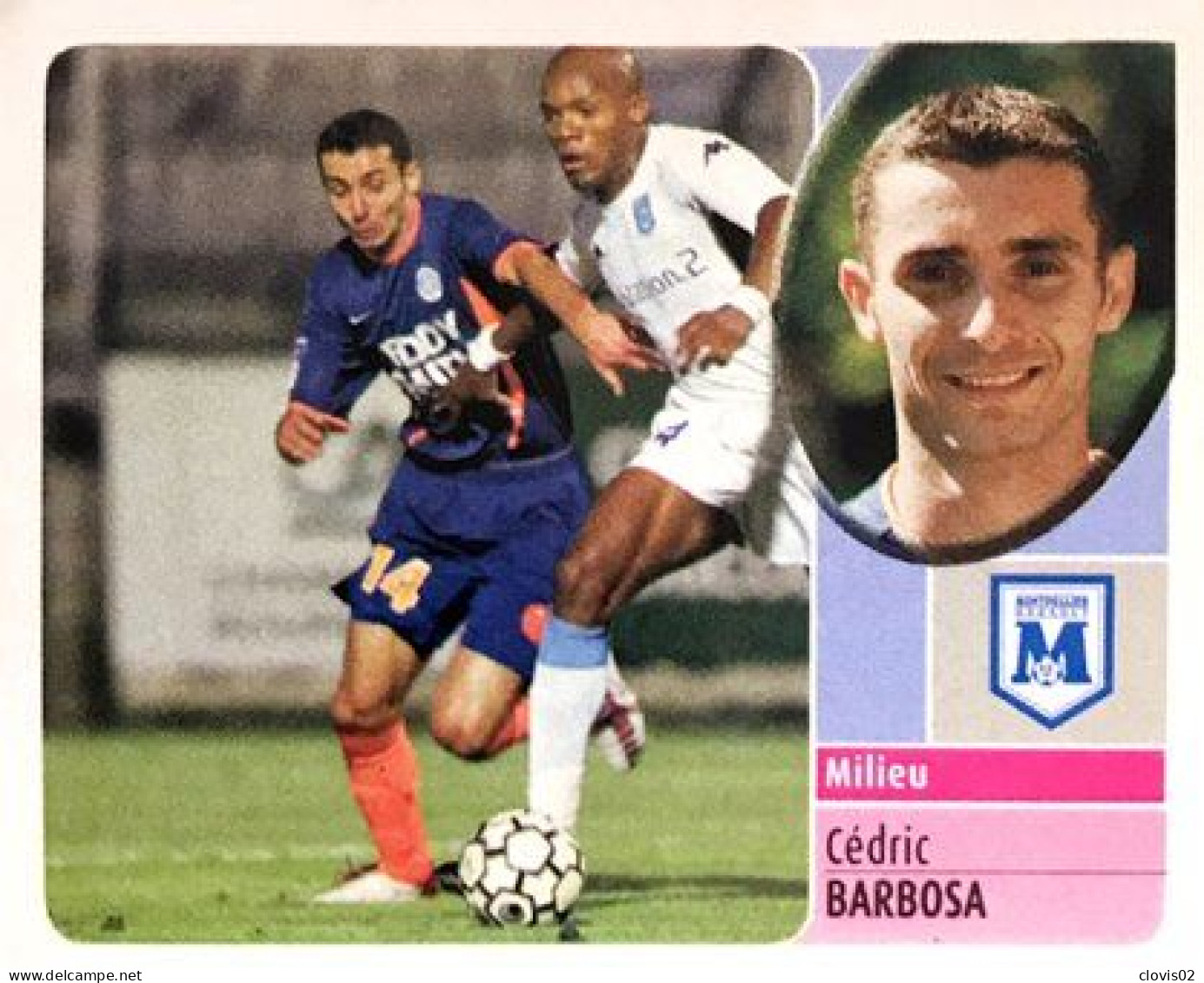 161 Cédric Barbosa - Montpellier Herault SC - Panini France Foot 2003 Sticker Vignette - Franse Uitgave