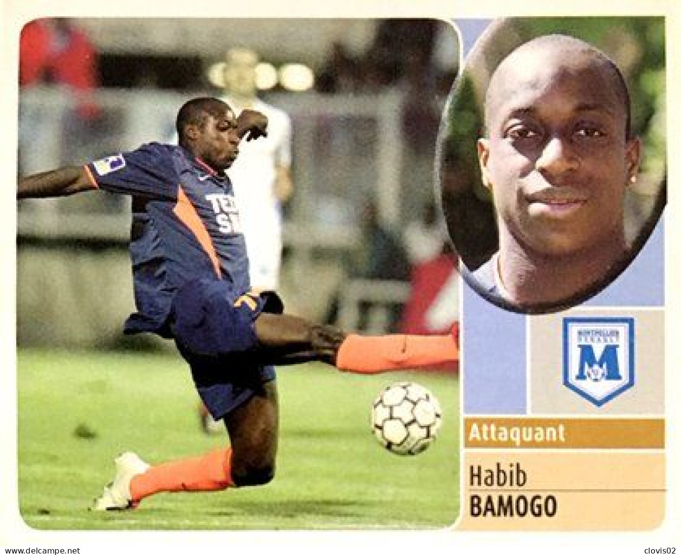 166 Habib Bamogo - Montpellier Herault SC - Panini France Foot 2003 Sticker Vignette - Edition Française