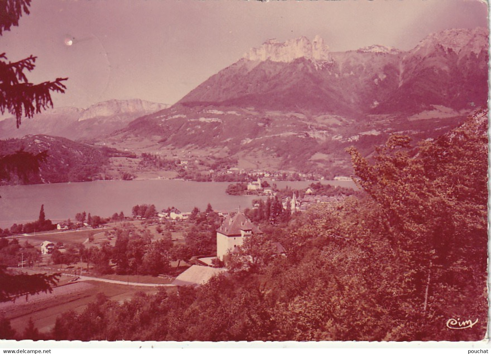 IN 22 - (74)  DUINGT  -  VUE SUR LE LAC D'ANNECY ET LES DENTS DE LANFON -   2 SCANS  - Duingt