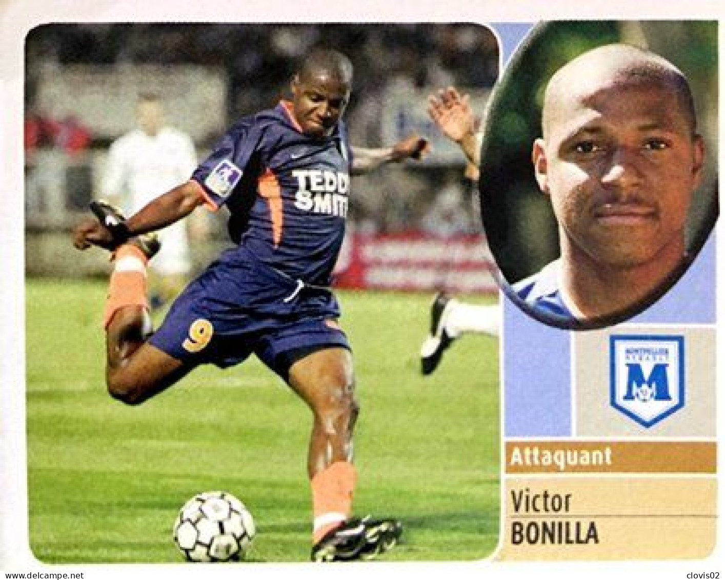 167 Victor Bonilla - Montpellier Herault SC - Panini France Foot 2003 Sticker Vignette - Franse Uitgave