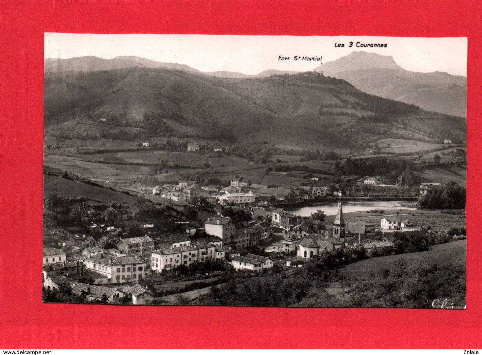 F 21567 BEHOBIE Vue Sur La BIDASSOA Et L'Espagne Tampon Traité Des Pyrénées ( 64 ) 1950 CARTE RETAILLEE - Béhobie