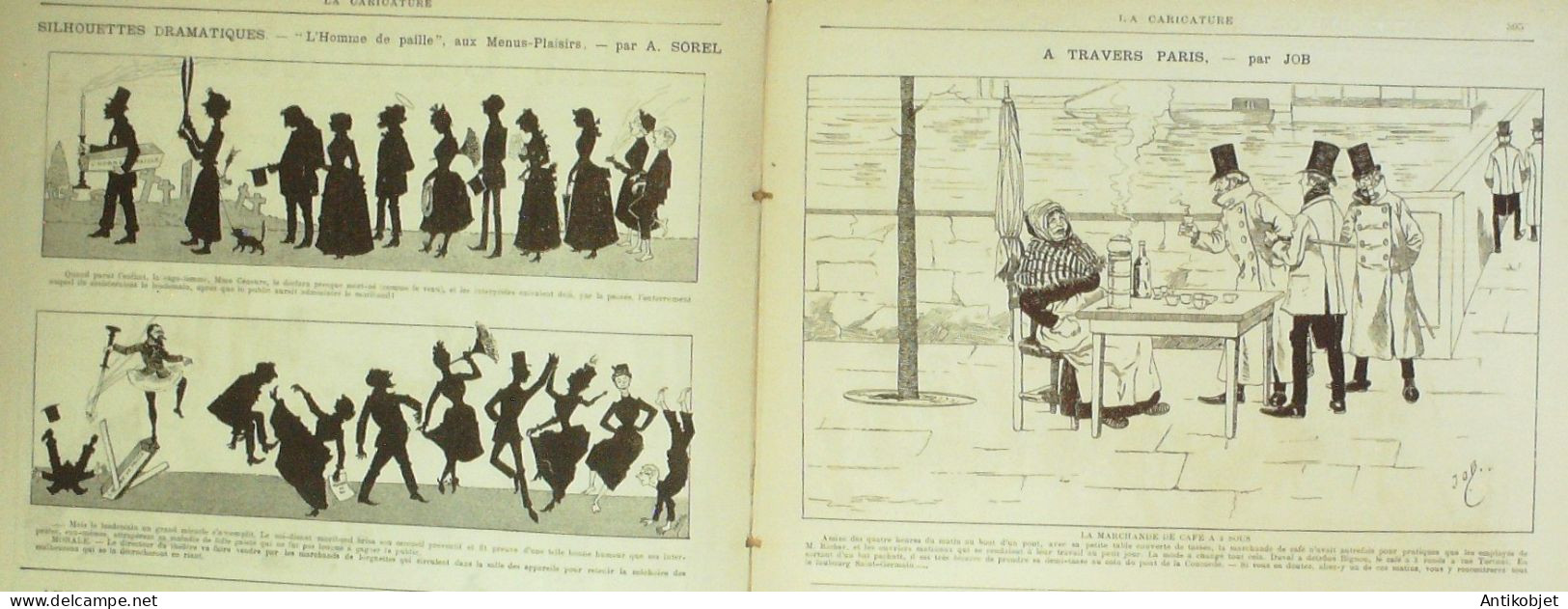 La Caricature 1885 N°311 Soir De Première Job Sorel Henri Pagat Loys Gino - Revistas - Antes 1900