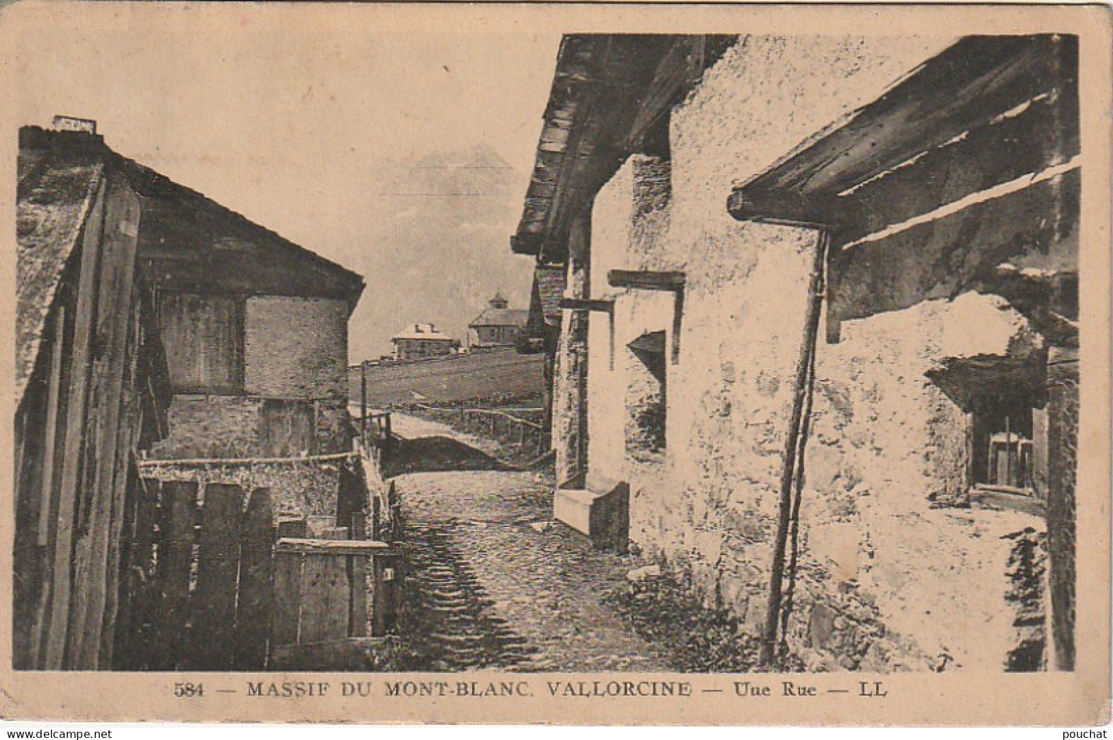 IN 24 -(74) MASSIF DU MONT BLANC - VALLORCINE -  UNE RUE  - 2 SCANS - Other & Unclassified