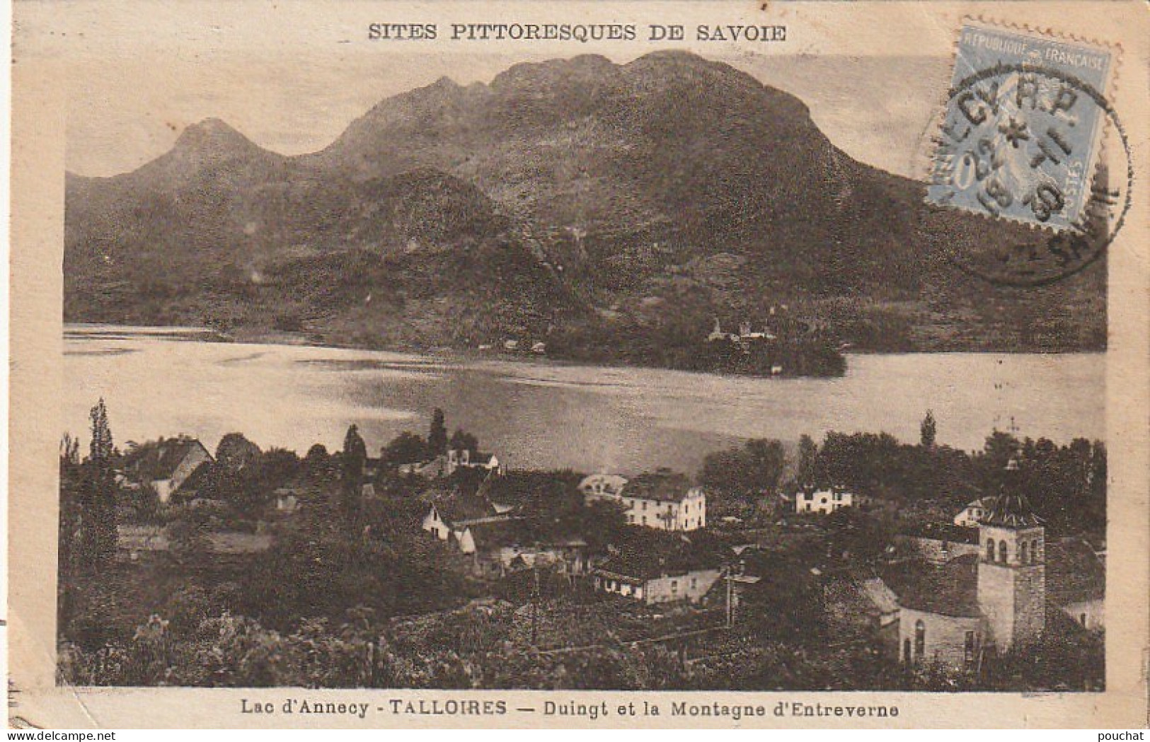 IN 24 -(74)  LAC D'ANNECY TALLOIRES - DUINGT ET LA MONTAGNE D'ENTREVERNE  - 2 SCANS - Talloires