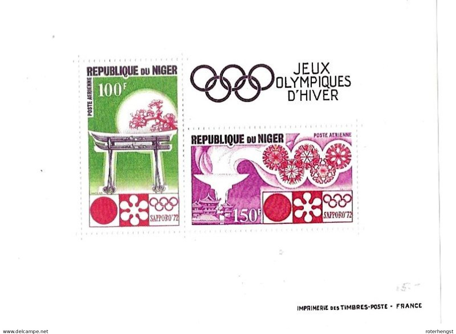 Niger Mnh** 1972 Olympics Sheet - Niger (1960-...)