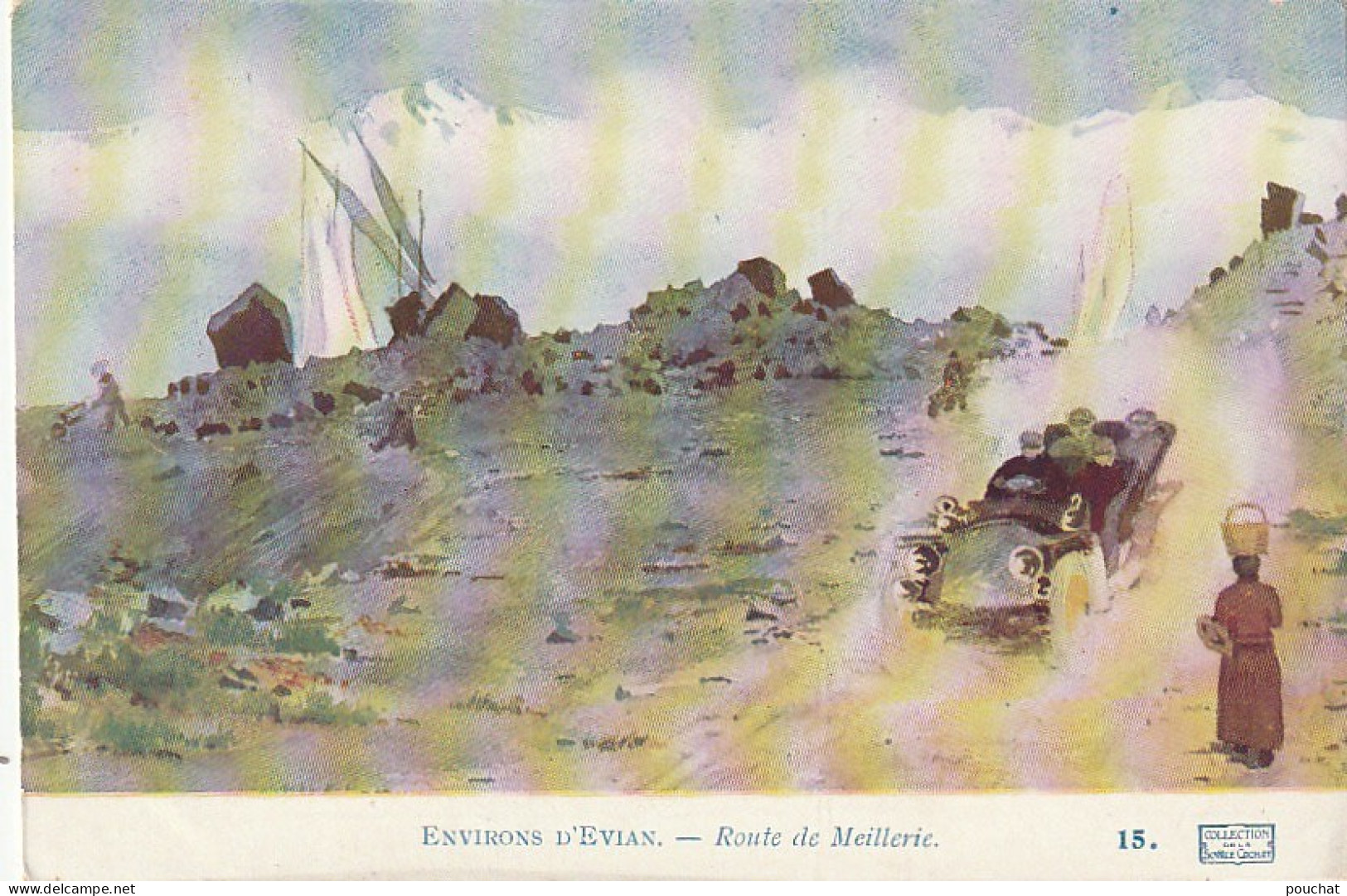 IN 24-(74) ENVIRONS D'EVIAN - ROUTE DE MEILLERIE -ILLUSTRATION , COLLECTION SOURCE CACHAT -  2 SCANS - Other & Unclassified