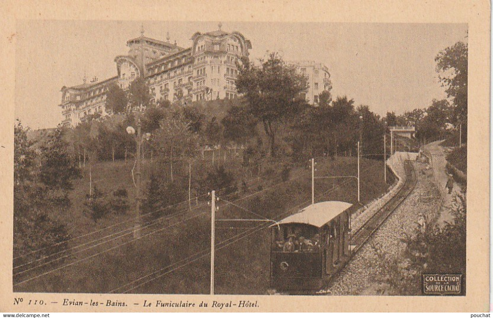 IN 24-(74)  EVIAN LES BAINS -  LE FUNICULAIRE DU ROYAL HOTEL -  2 SCANS - Evian-les-Bains