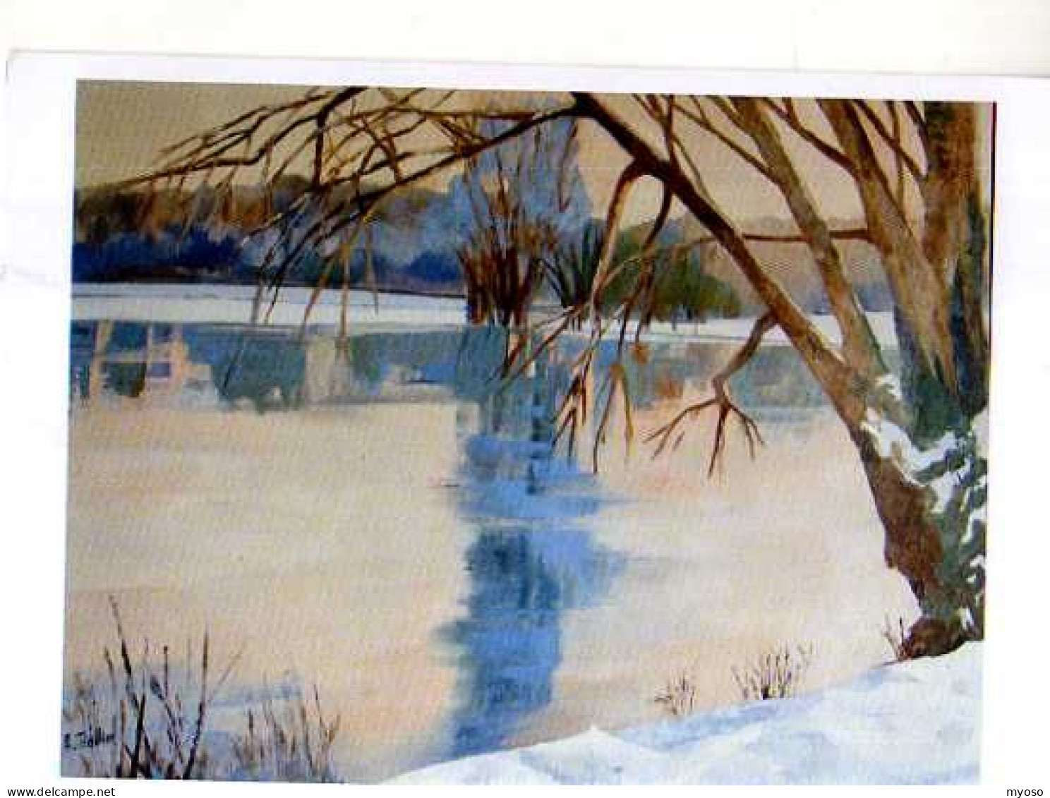 Agnes TIOLLER Lac Gelé Au Parc - Malerei & Gemälde