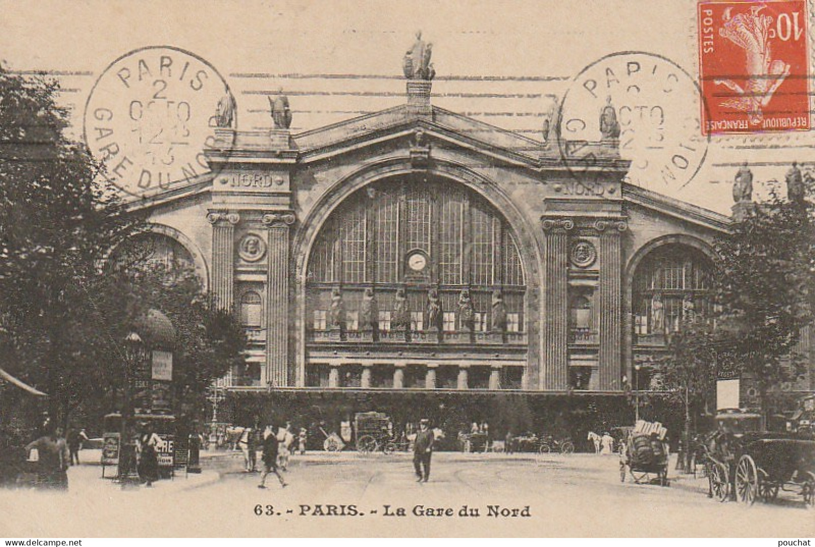 IN 25 -(75) PARIS - GARE DU NORD - CALECHES  - 2 SCANS - Stations, Underground