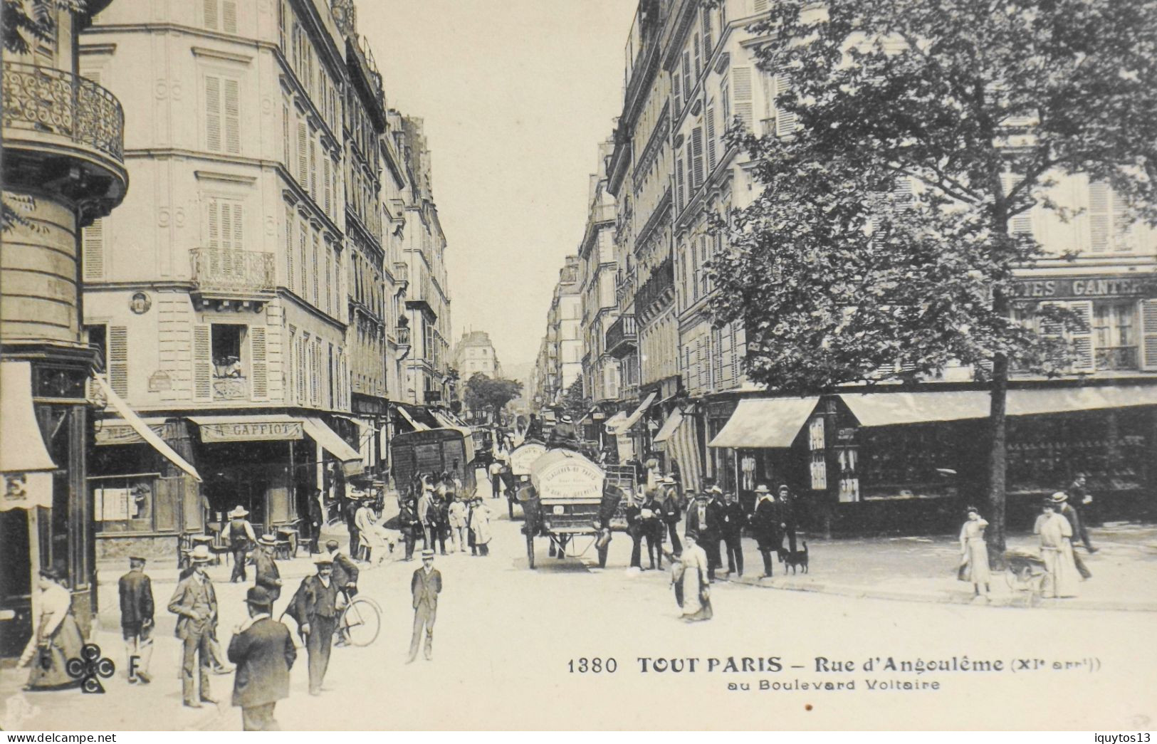 CPA. [75] > TOUT PARIS > N° 1380 - RUE D'ANGOULEME AU Bd. VOLTAIRE - (XIe Arrt.) - Coll. F. Fleury - TBE - Arrondissement: 11