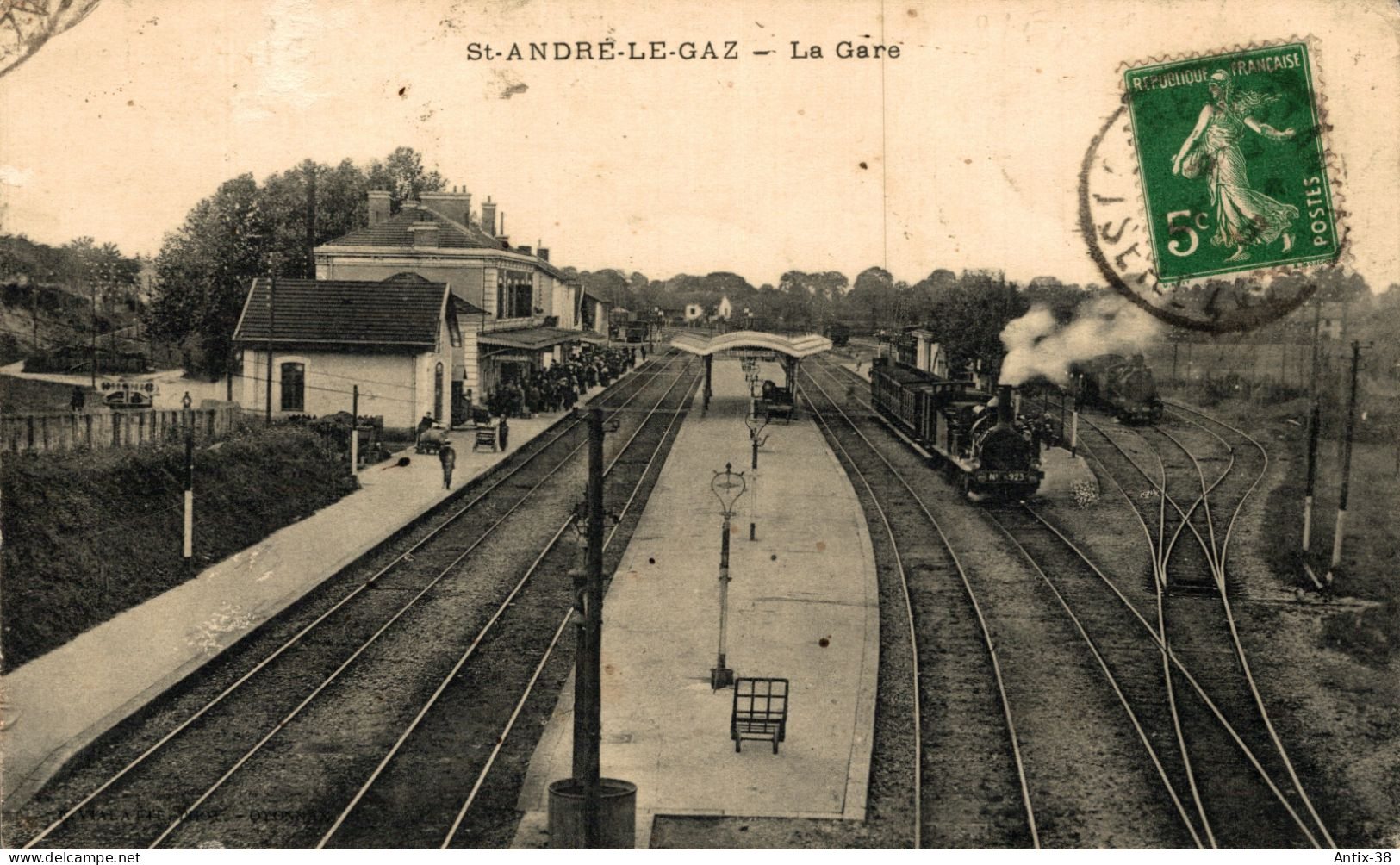 N76 - 38 - SAINT-ANDRÉ-LE-GAZ - Isère - La Gare - Saint-André-le-Gaz