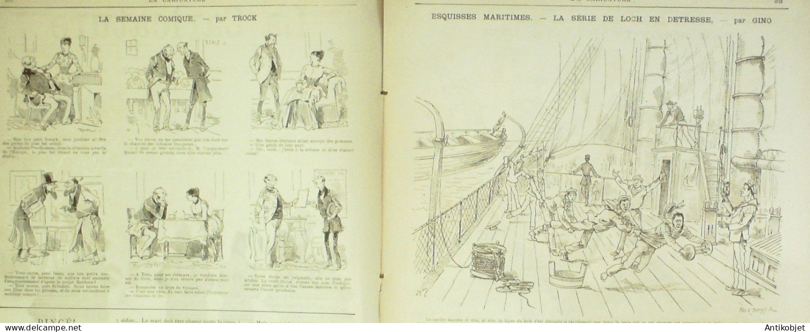 La Caricature 1885 N°312 Sur Le Terrain Sorel Gino Boussenard Par Luque Duel Job Loys - Zeitschriften - Vor 1900