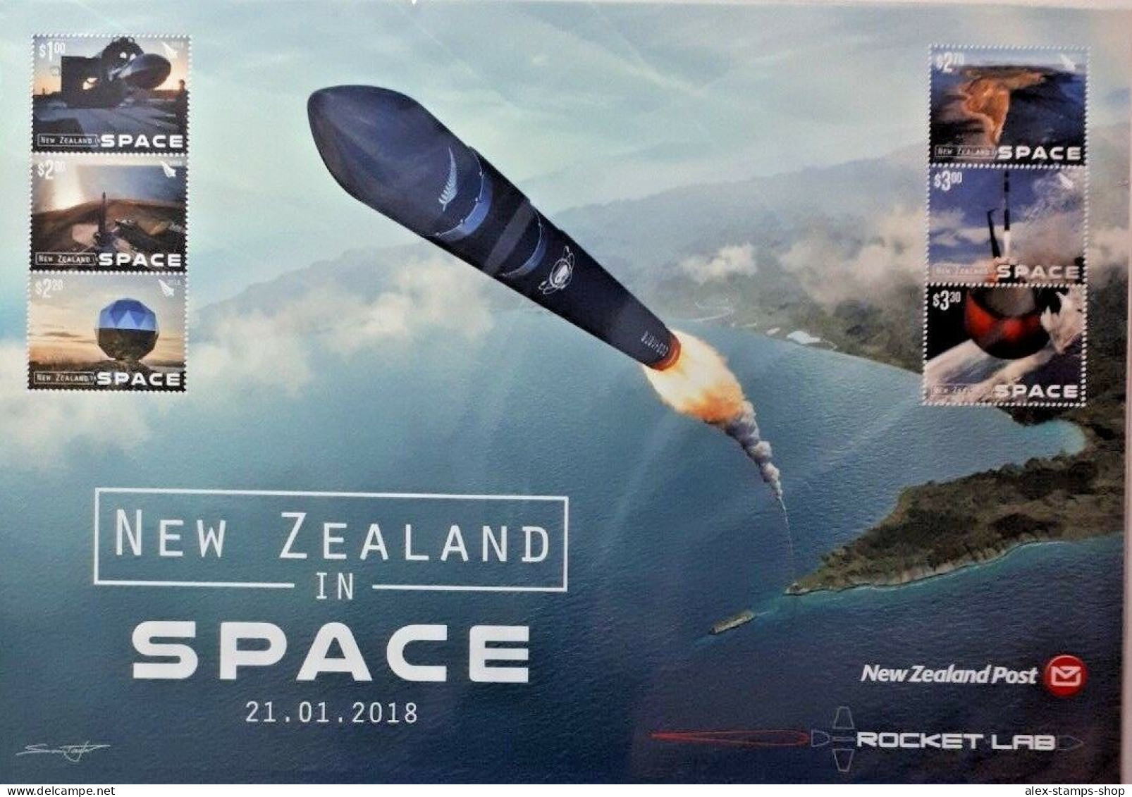 NEW ZEALAND 2018 IN SPACE - ROCKET LAB - FOGLIO NUOVA ZELANDA NELLO SPAZIO - Blokken & Velletjes