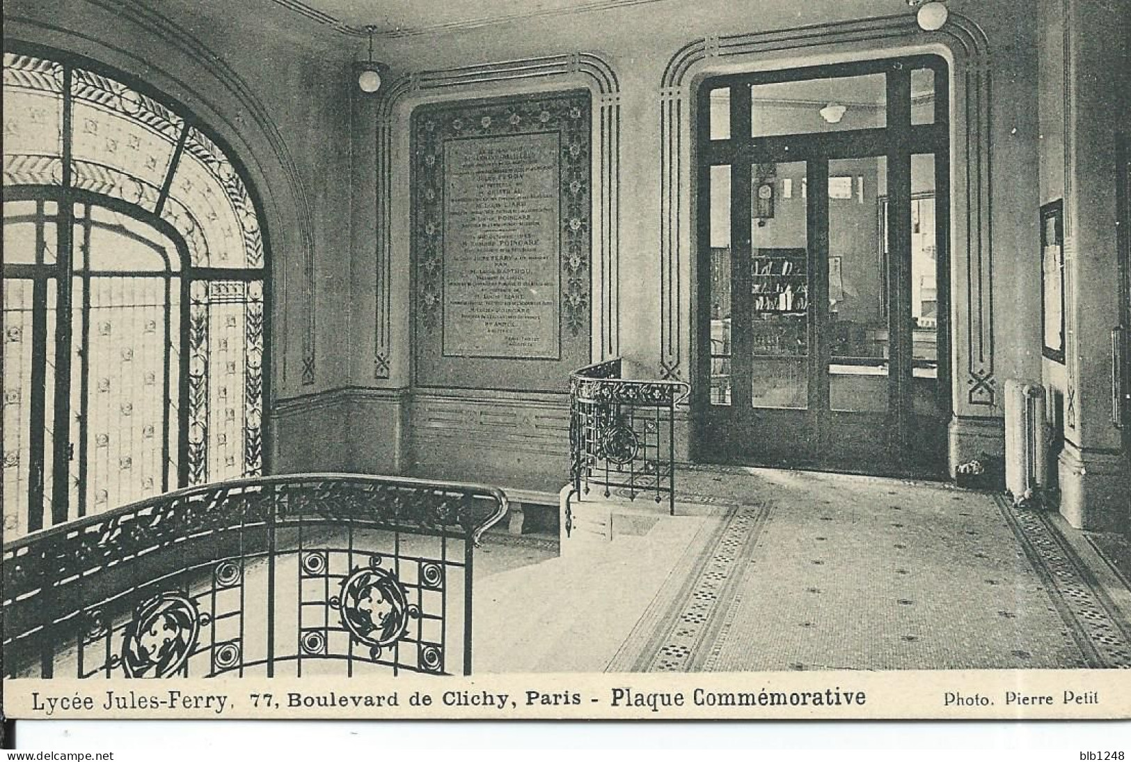 75 Paris Lycee Jules Ferry Plaque Commemorative - Onderwijs, Scholen En Universiteiten