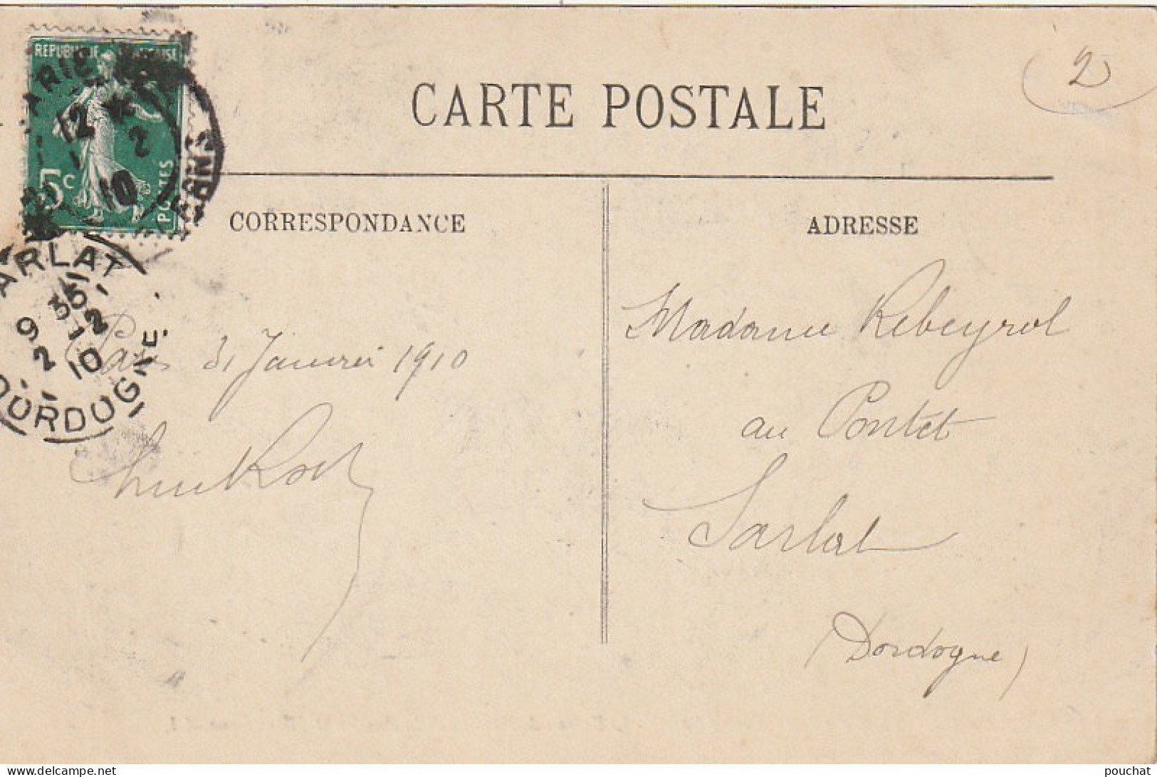 IN 27 -(75) INONDATIONS DE PARIS - LE BATEAU DE PASSAGE DE LA RUE SAINT DOMINIQUE - 2 SCANS  - Alluvioni Del 1910