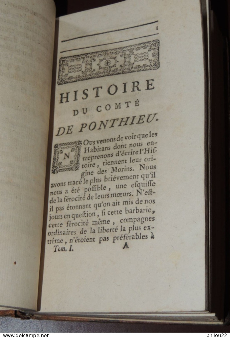 DEVÉRITÉ - Histoire Du Comté De Ponthieu, De Montreuil...  Tome I.  1767 - 1701-1800