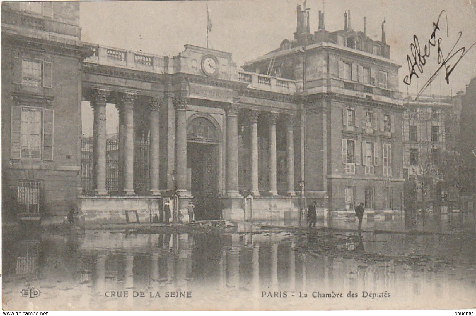 IN 28- (75)  CRUE DE LA SEINE - PARIS - LA CHAMBRE DES DEPUTES  - 2 SCANS - Paris Flood, 1910