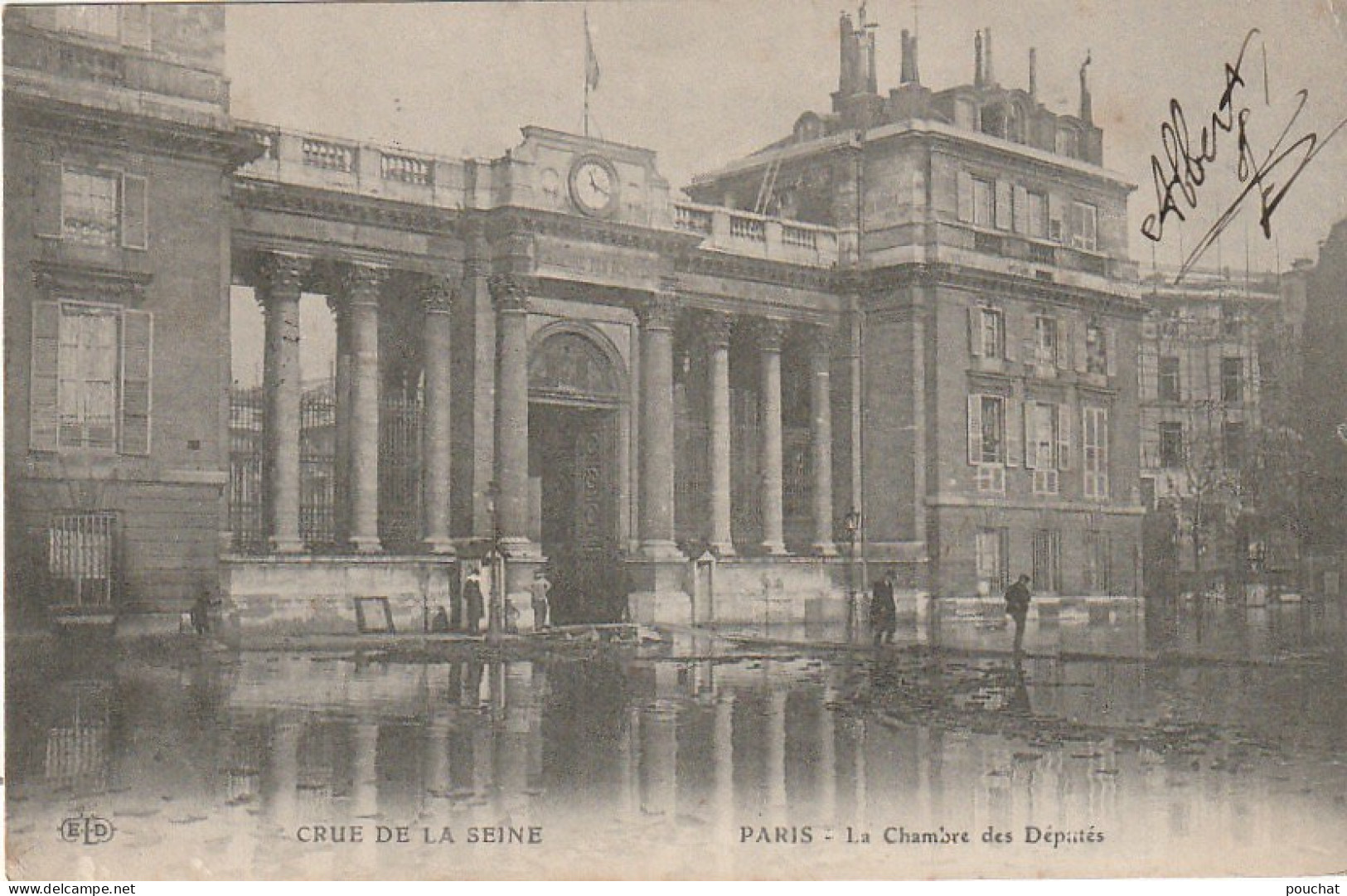 IN 28- (75)  CRUE DE LA SEINE - PARIS - LA CHAMBRE DES DEPUTES  - 2 SCANS - Alluvioni Del 1910