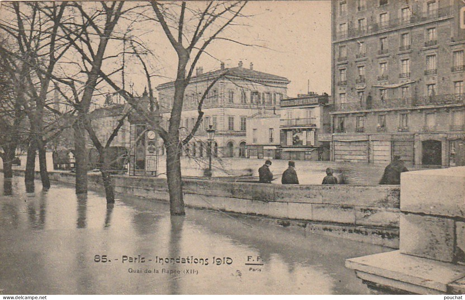 IN 28-(75) PARIS - INONDATIONS - QUAI DE LA RAPEE  - HOTEL DES DEUX PERDRIX - 2 SCANS - De Overstroming Van 1910